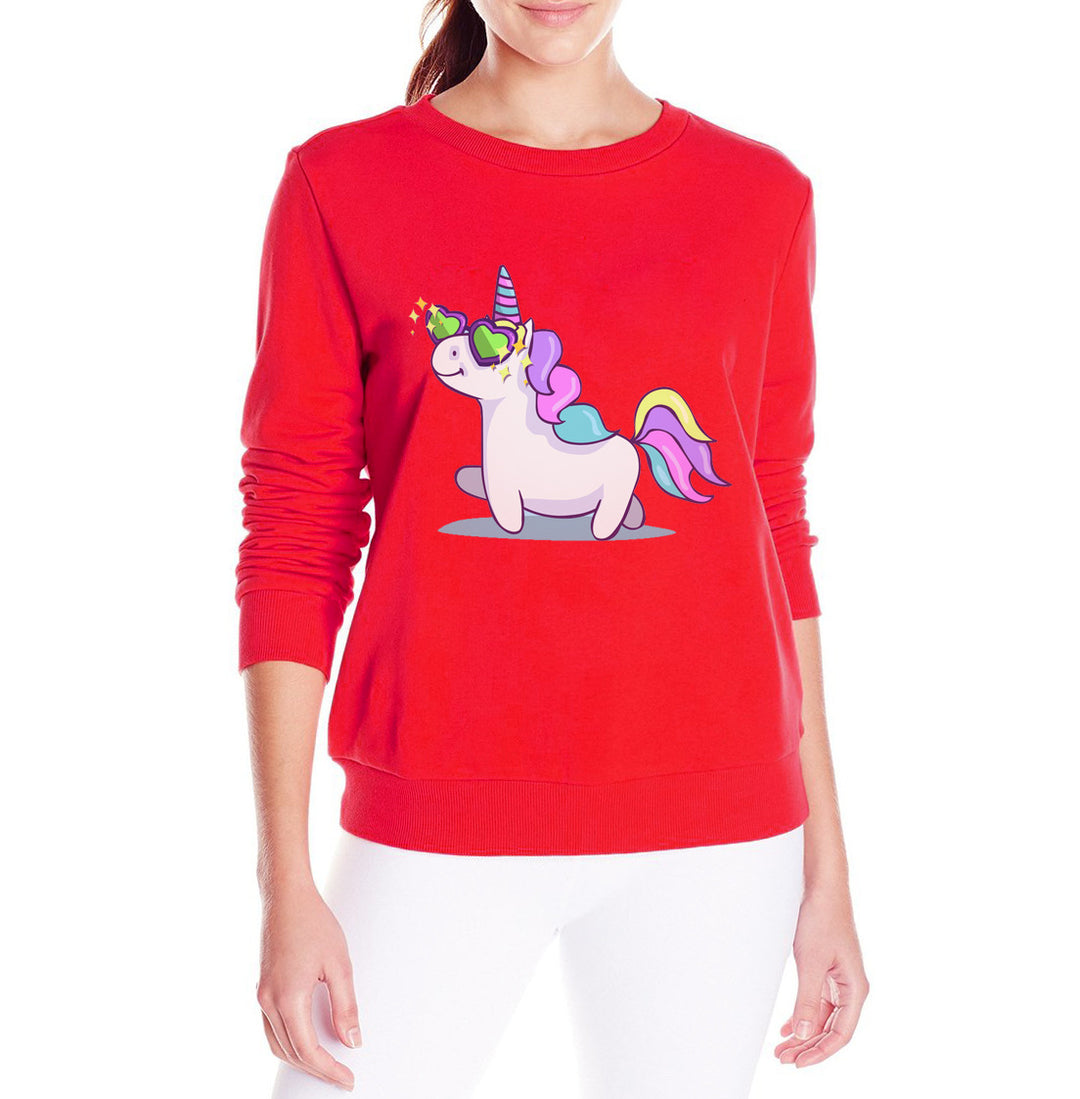 Kvinders sweatshirt med enhjørning design og løs pasform Stilla