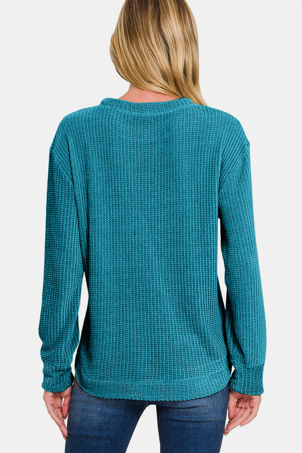 Stilla | Strikpullover med ribbet krave af chenille