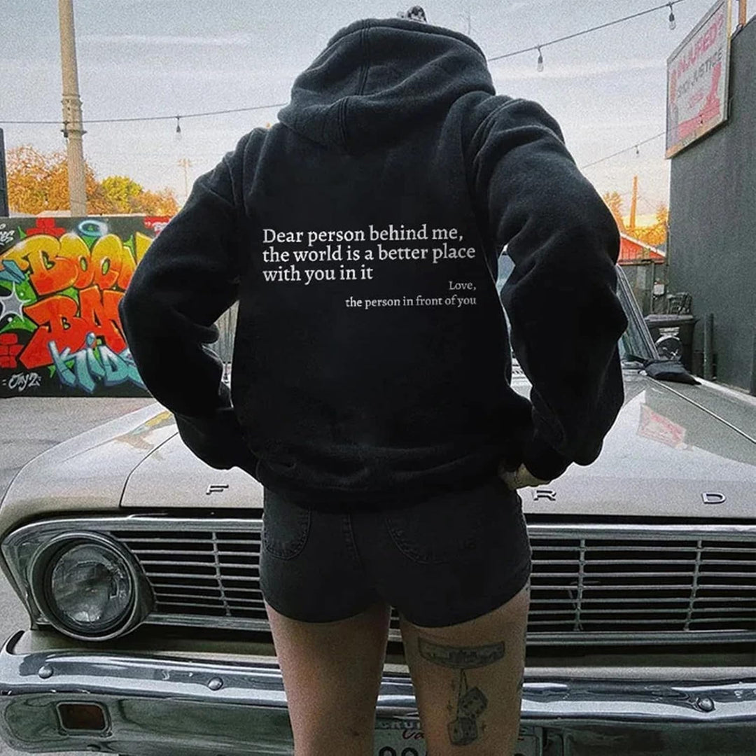 Stilla | Hoodie med Ryg-Udtalelse