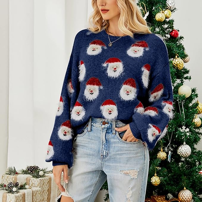 Stilla | Oversized julesweater med julemand motiv