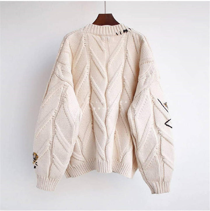 Stilla | Strikket jakke med patchwork-accenter