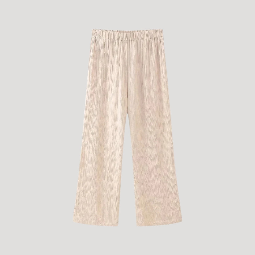 Stilla | Kvinders Krøllet Lounge Co Ord Sæt Bindefront Top