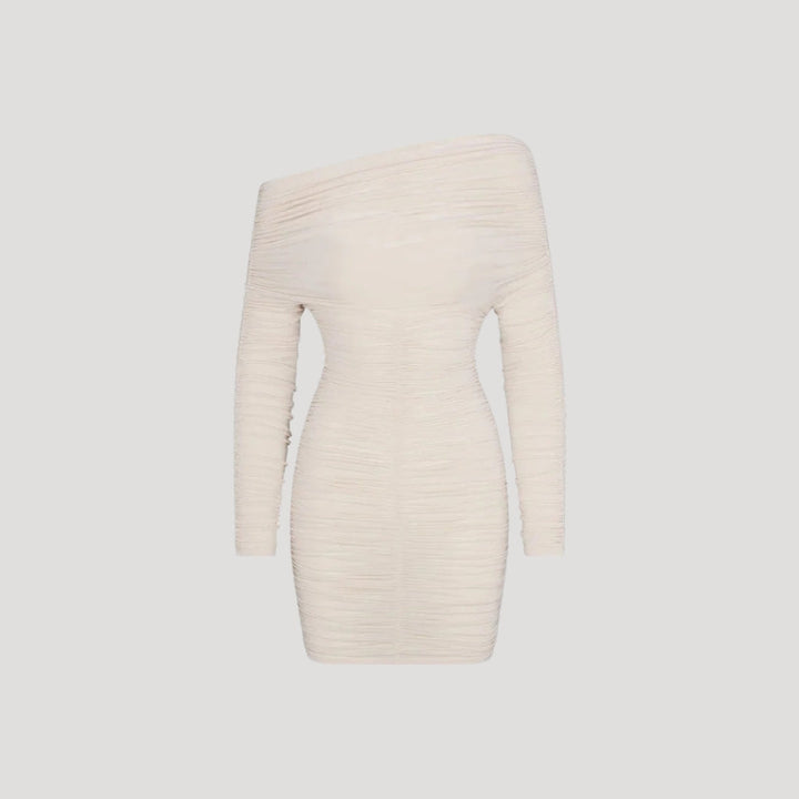 Stilla | Kvinders Off Shoulder Ruched Bodycon Mini Kjole