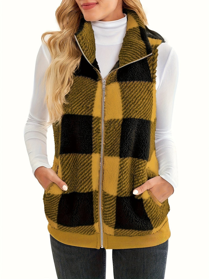 Stilla | Ternet Teddy-cardigan med ståkrave