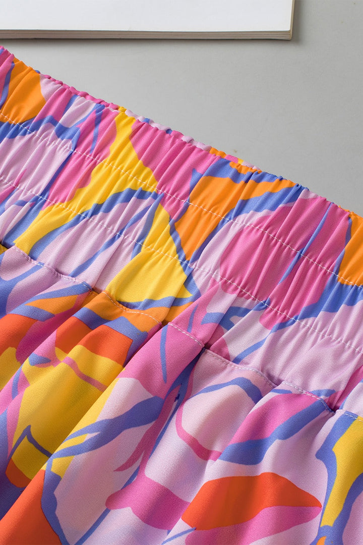Stilla | Print Elastisk Talje Høj Talje Shorts