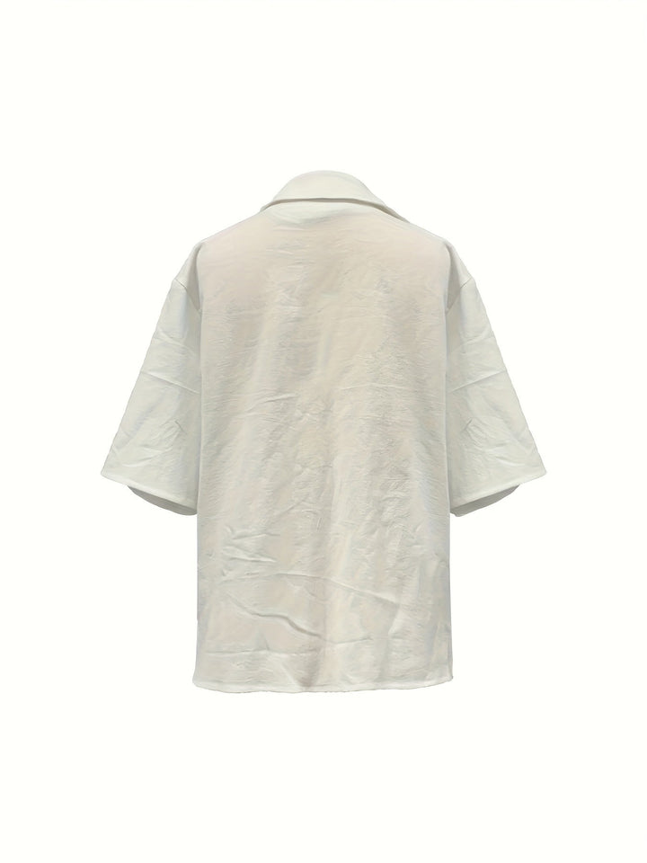 Stilla | Linned Bluse Med Spidsudskæring