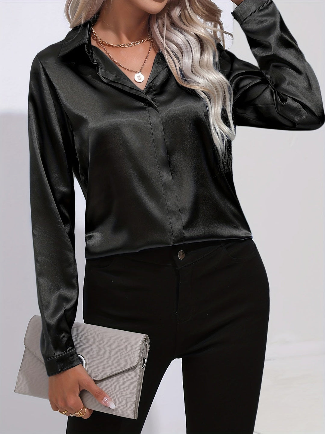 Stilla | Elegante Satin Bluse