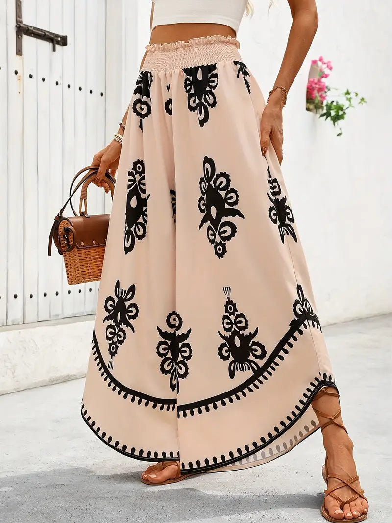 Stilla | Tribal Print Bred Bukser