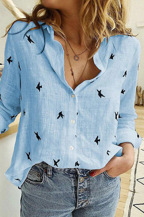 Stilla | Bluse med printmønster