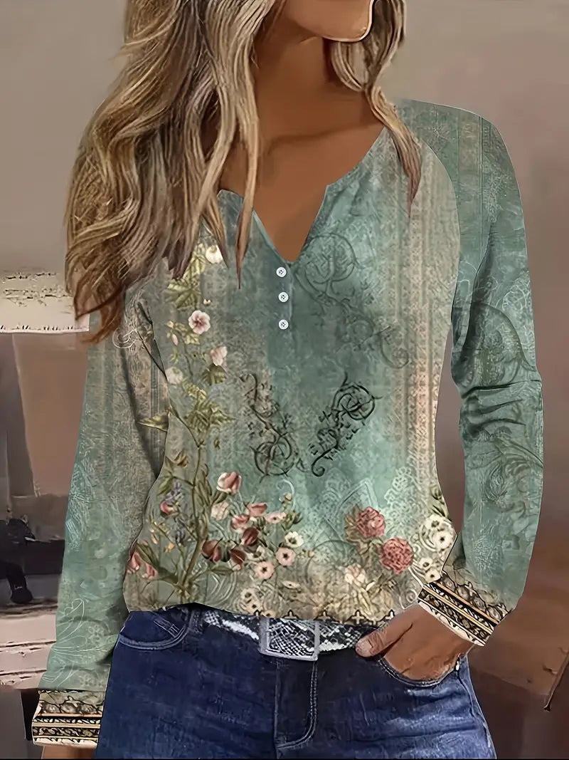 Stilla | T-shirt med blomsterdesign