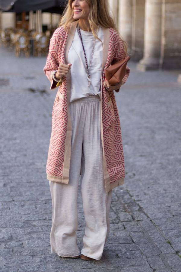 Stilla | Lang Bicolor Kimono Mantel