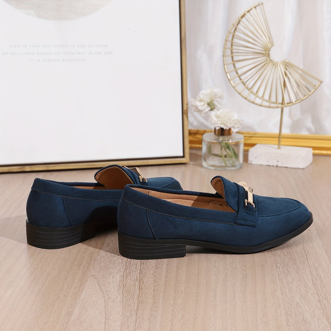 Stilla | Dames Loafers Med Metaliske Accenter Komfortable Slip on Sko
