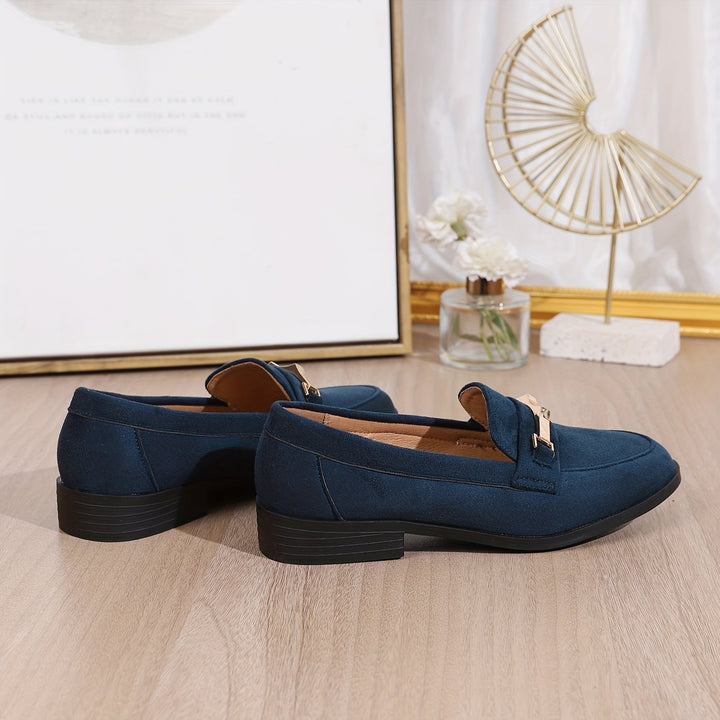 Stilla | Dames Loafers Med Metaliske Accenter Komfortable Slip on Sko