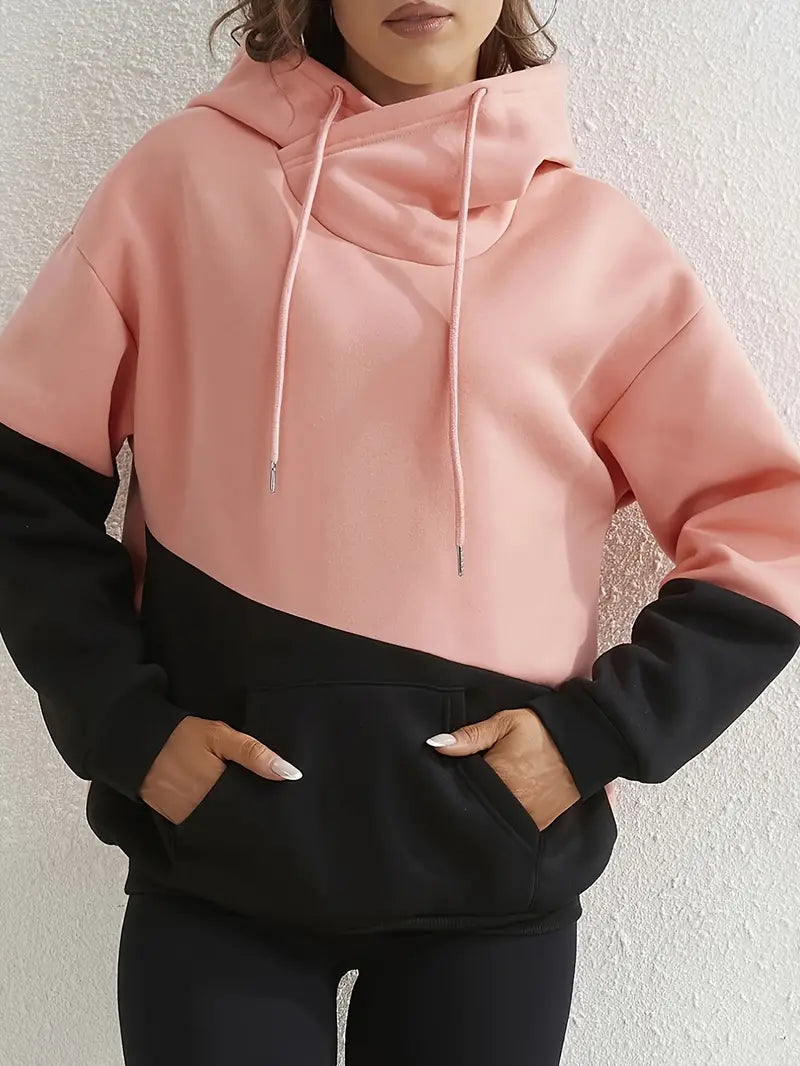 Stilla | Farveblok Hoodie Til Damer