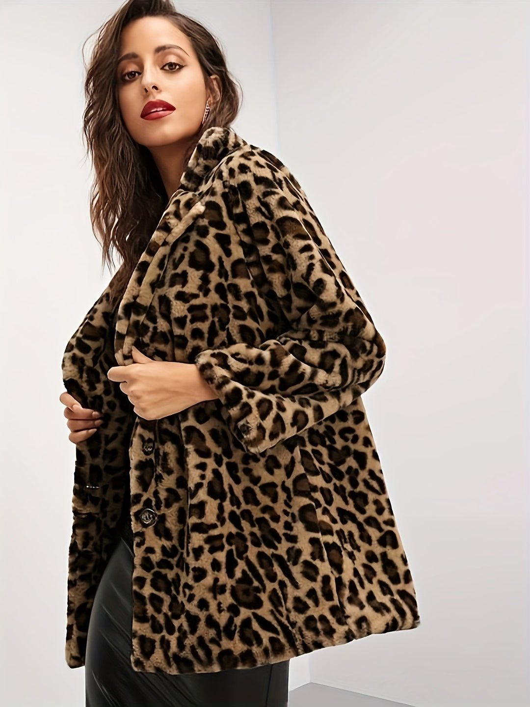 Stilla | Blød Jakke Med Leopardmønster