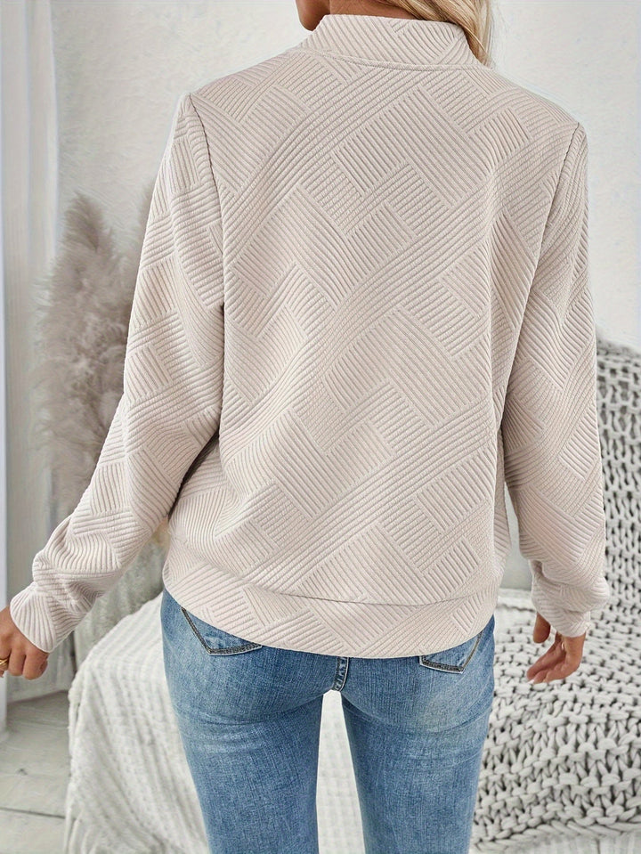 Stilla | Struktureret Lynlåsjakke til Kvinder. Elegant Hverdagsstil.