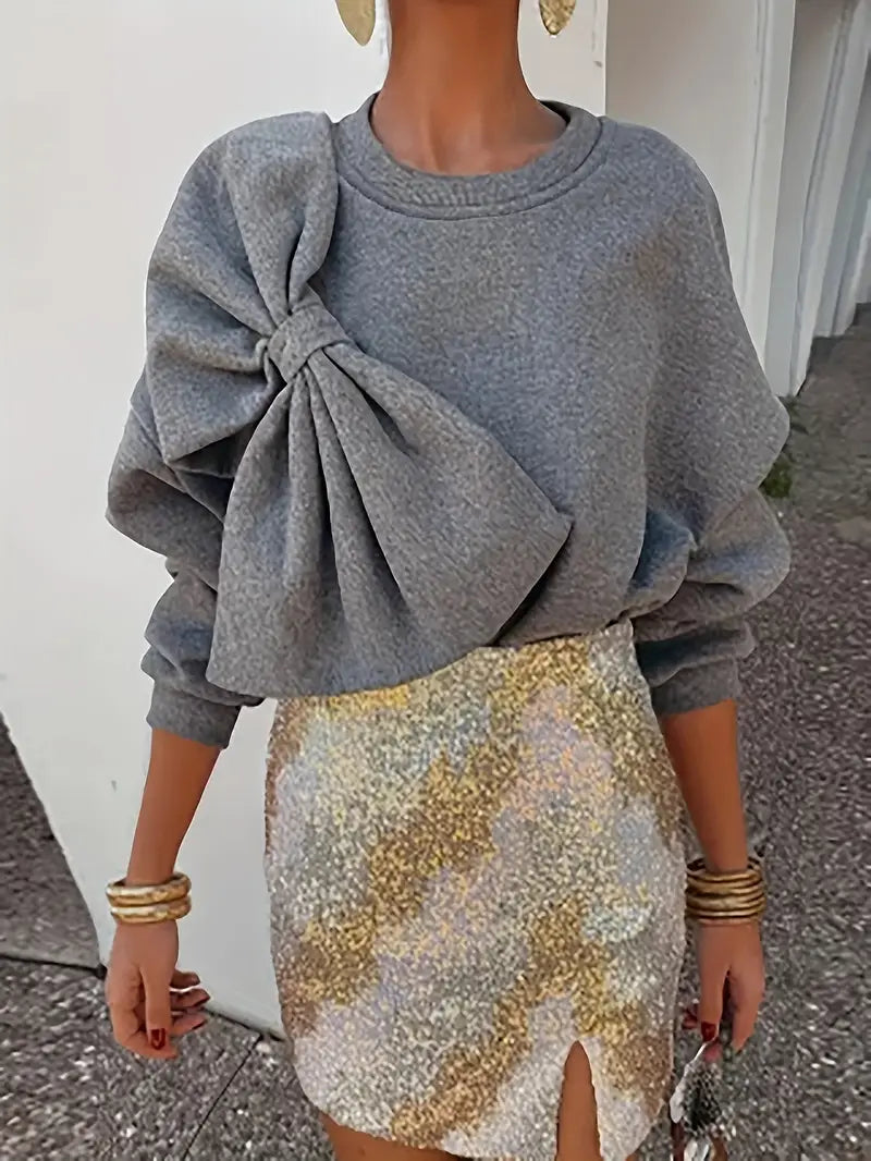 Stilla | Overdimensionerede bomulds sweater med knude