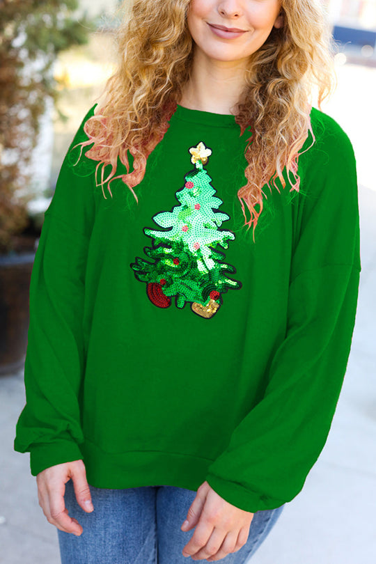 Stilla | Juletræ Ferie Pailletter Fritid Løs Sweatshirt