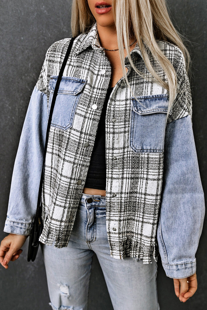 Stilla | Pocketed Snap Down Denim Jakke