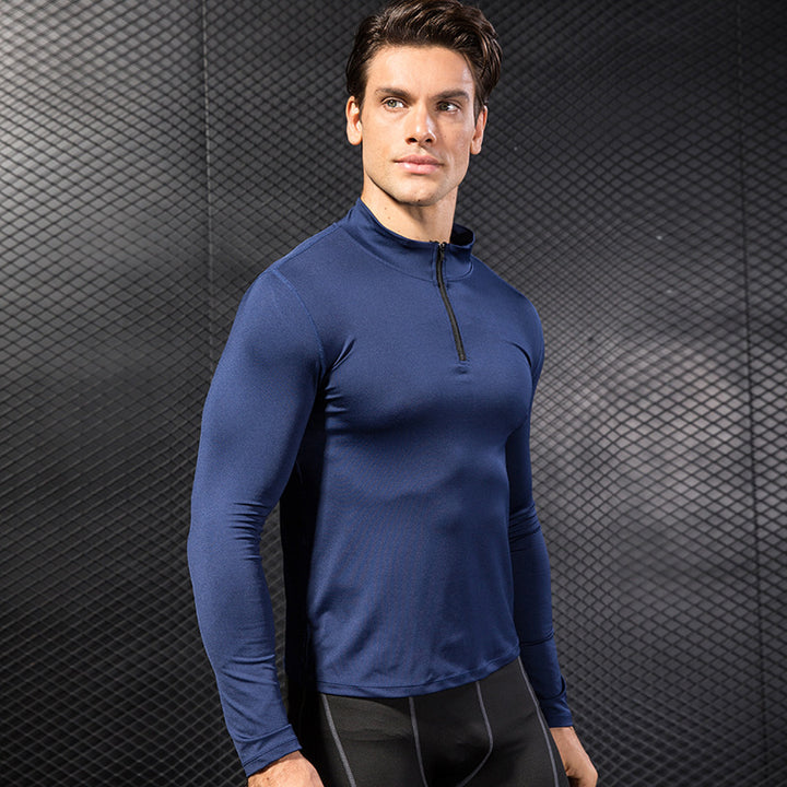 Herre Funktions-langærmet skjorte med half zip og fugtregulerende materiale Stilla