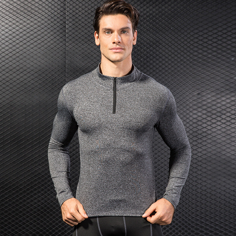 Herre Funktions-langærmet skjorte med half zip og fugtregulerende materiale Stilla