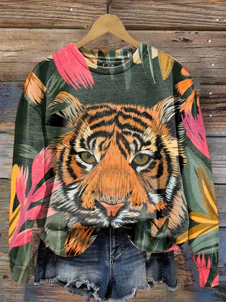 Stilla | Pullover Rundhal med vildtryk