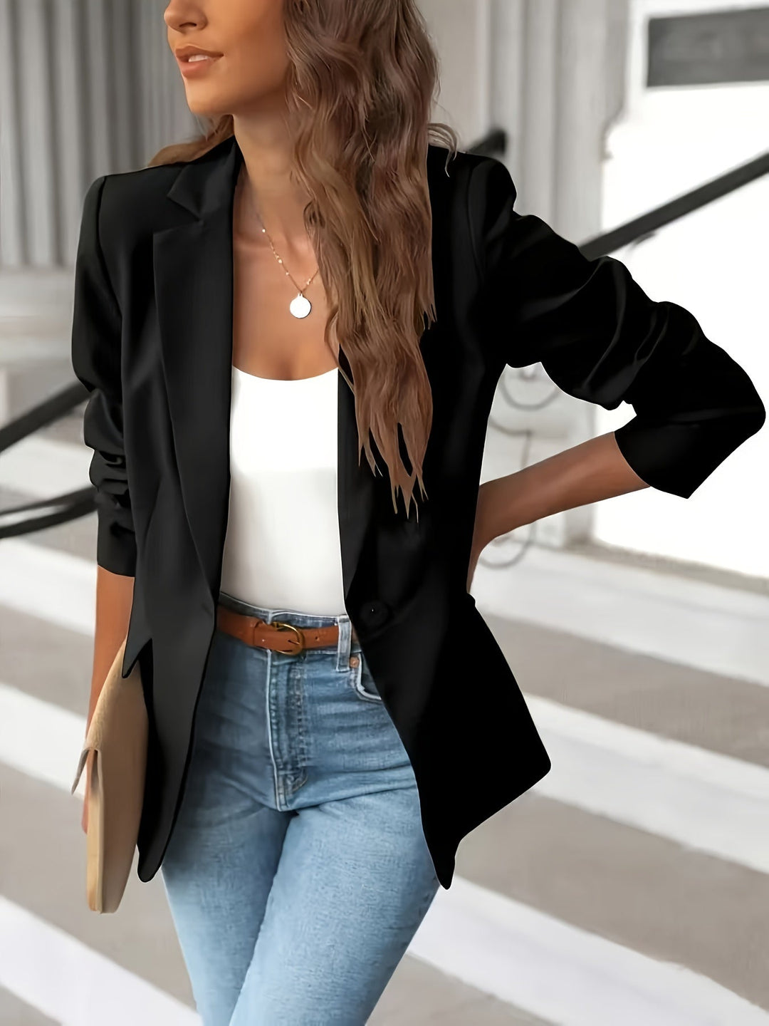 Stilla | Solid Blazer med sidelommer