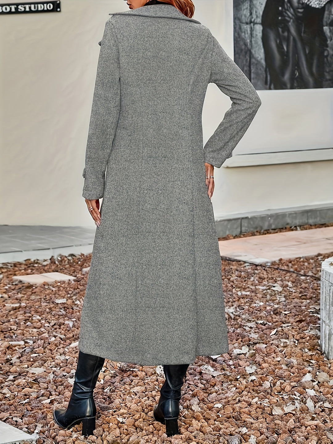 Stilla | Elegant Klassisk Frakke Med Dobbelte Knapper Til Dame