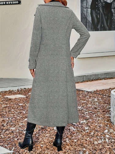 Stilla | Elegant Klassisk Frakke Med Dobbelte Knapper Til Dame