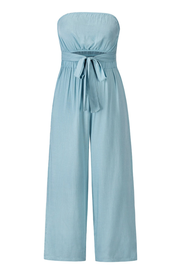 Stilla | Cutout Tube Wide Leg Jumpsuit
