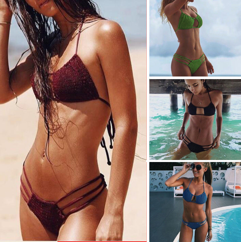 Dame Triangel-Bikini med sofistikerede snøre detaljer Stilla