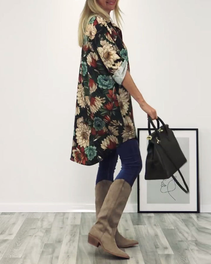 Stilla | Patchwork Skjorte med Leopardmønster