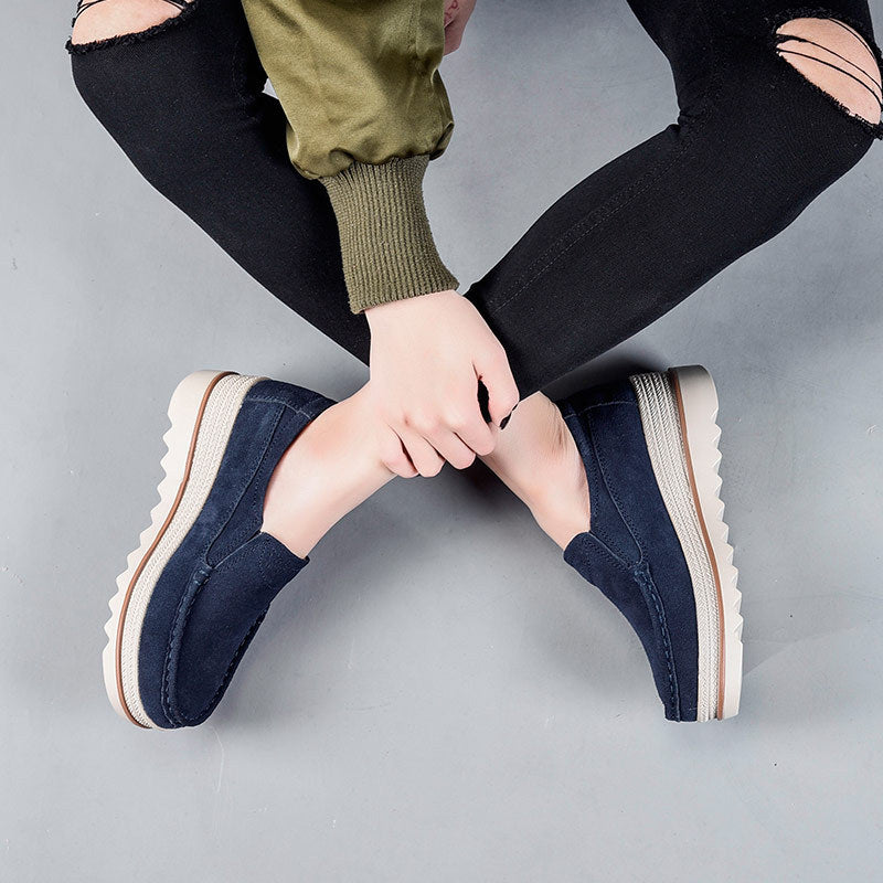Dame Stilfulde Sueskinds Slip-on Fritids Sko Stilla