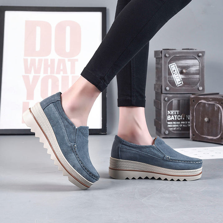 Dame Stilfulde Sueskinds Slip-on Fritids Sko Stilla
