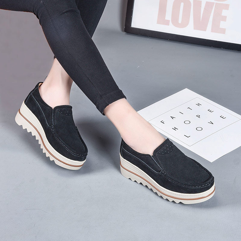 Dame Stilfulde Sueskinds Slip-on Fritids Sko Stilla