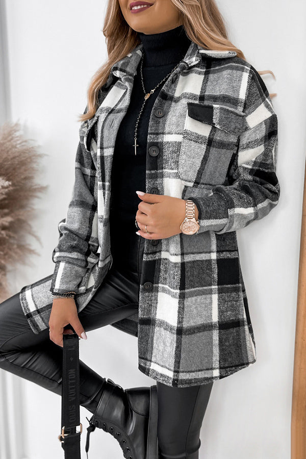 Stilla | Hold Dig Varm Pocketed Plaid Jakke