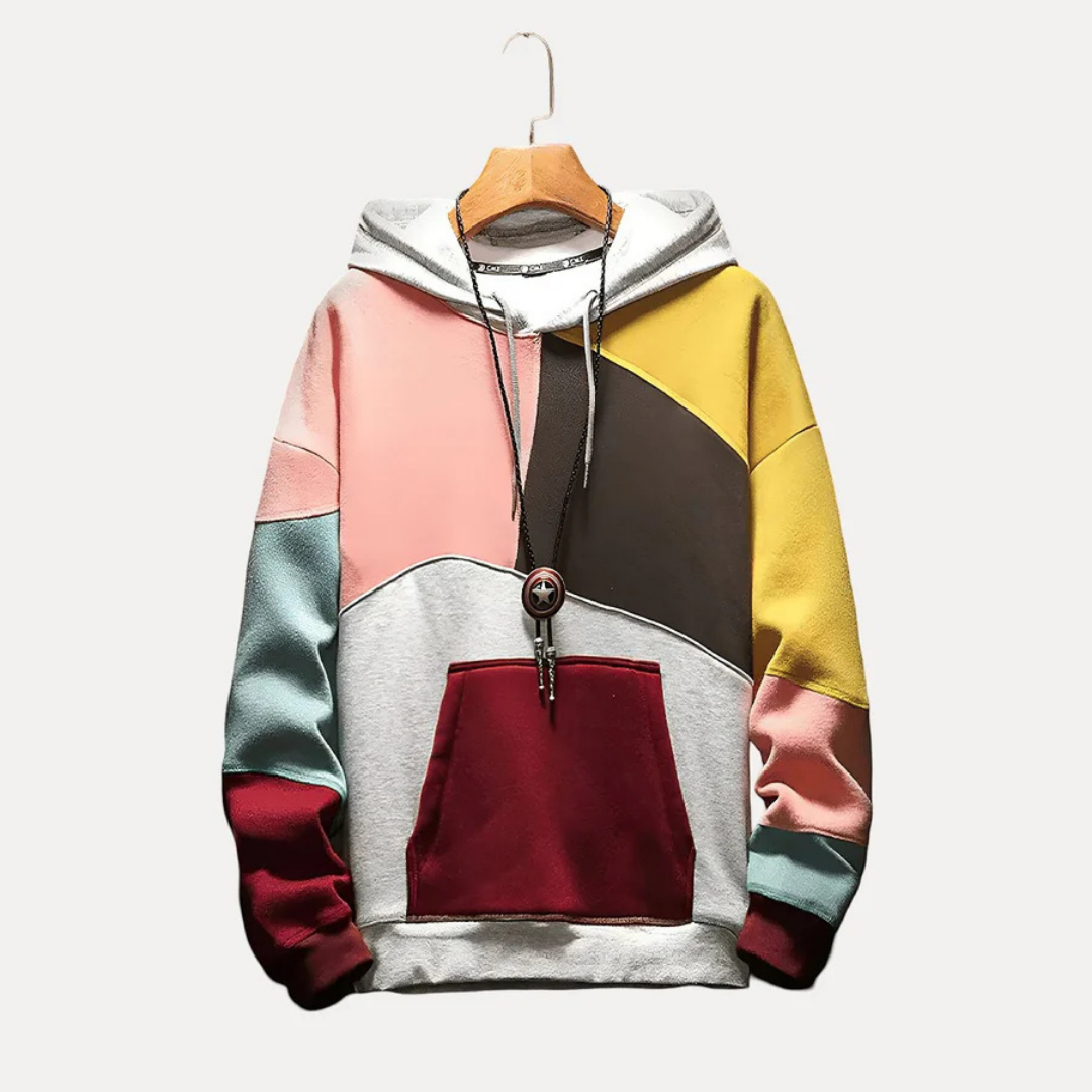 Stilla | Herre Hoodie med strik- & trykdesign