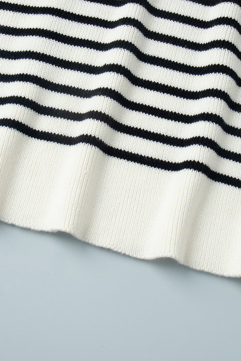 Stilla | Cozy Stribet Strikket Turtleneck Sweater