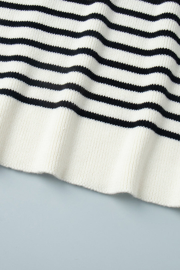 Stilla | Cozy Stribet Strikket Turtleneck Sweater