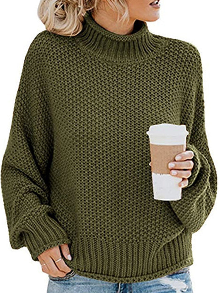 Stilla | Pullover med rullekrave og faldende skuldre
