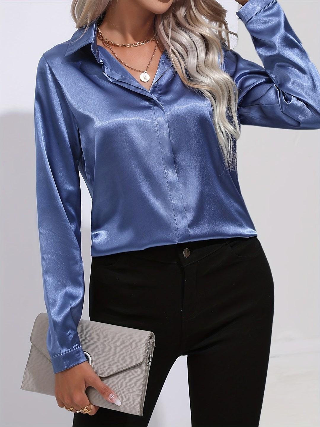 Stilla | Elegante Satin Bluse