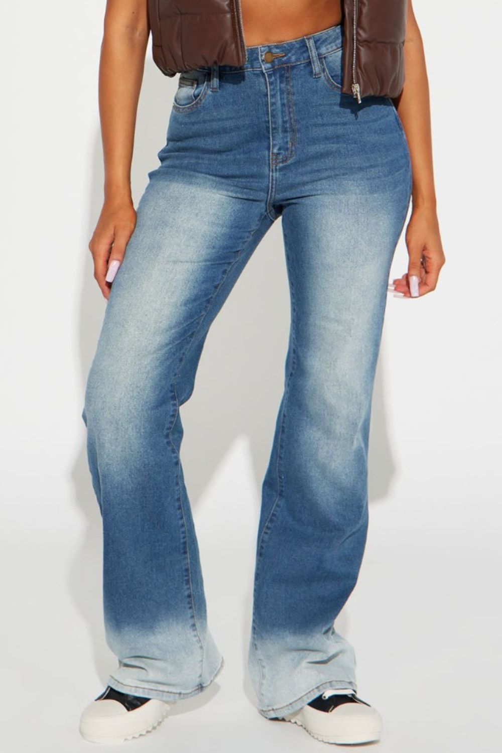 Stilla | Knappede Lange Jeans