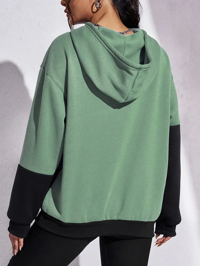Stilla | Farveblok Hoodie Til Damer