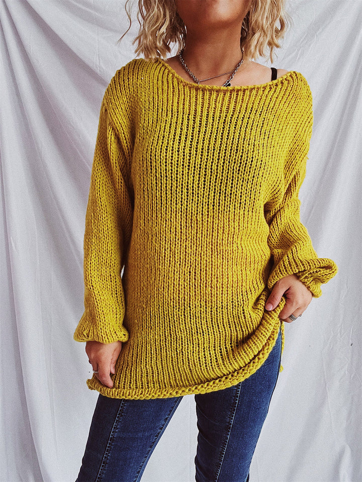 Stilla | Pullover med bådudskæring og faldende skuldre