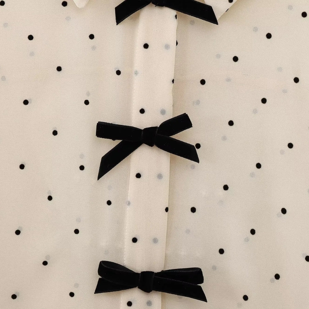 Stilla | Polka Dot Butterfly Blouse