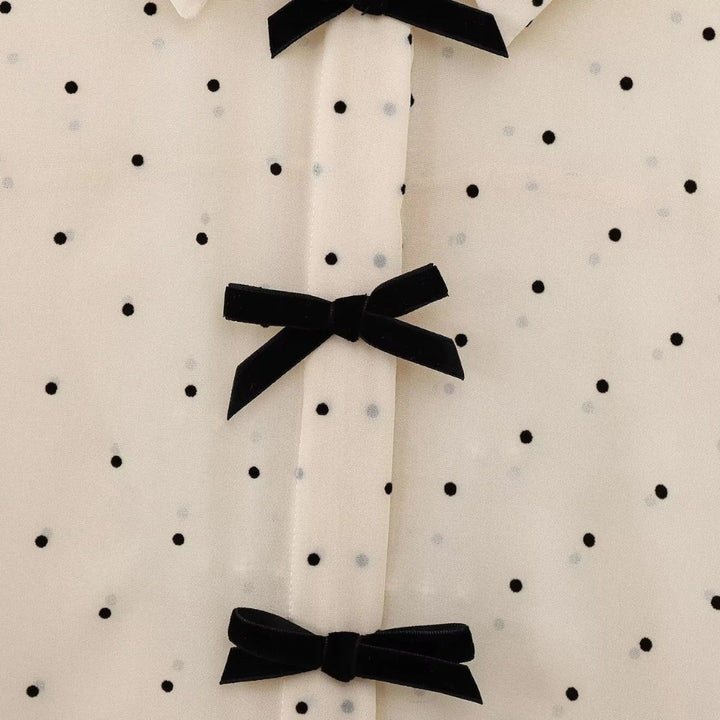 Stilla | Polka Dot Butterfly Blouse