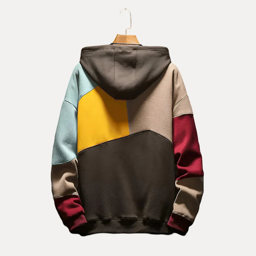 Stilla | Herre Hoodie med strik- & trykdesign