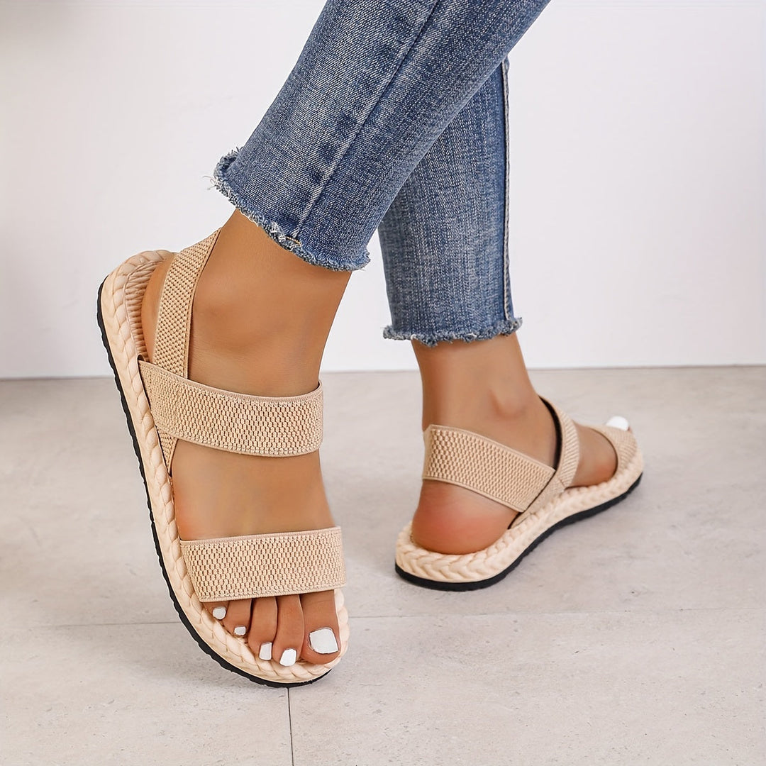 Stilla | Kvinders Flade Slid Sandaler, Åbne Runde Tæer Skridsikre