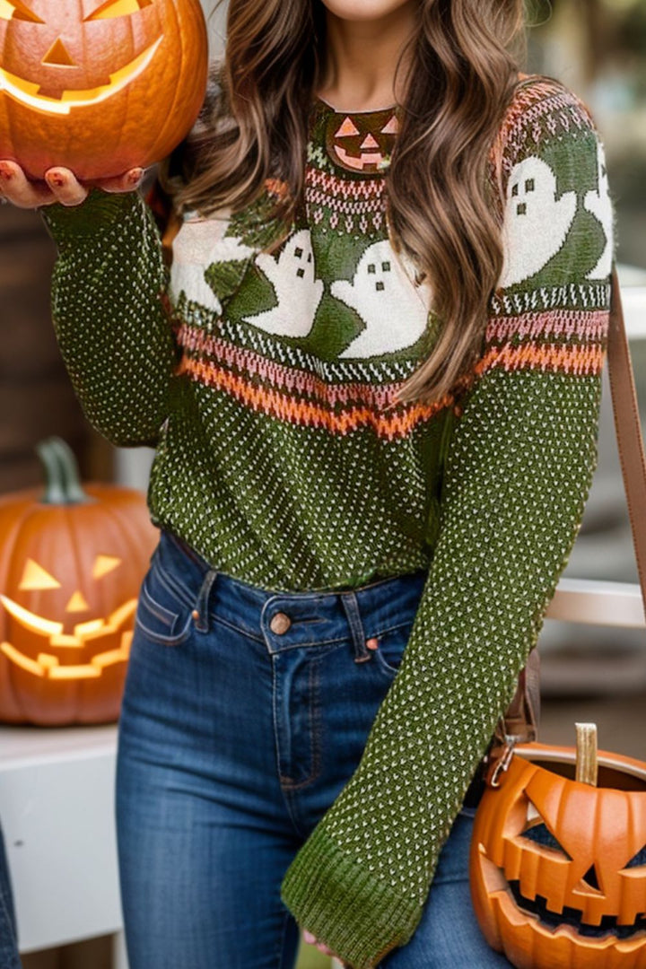 Stilla | Rundhals Langærmet sweater Ghost