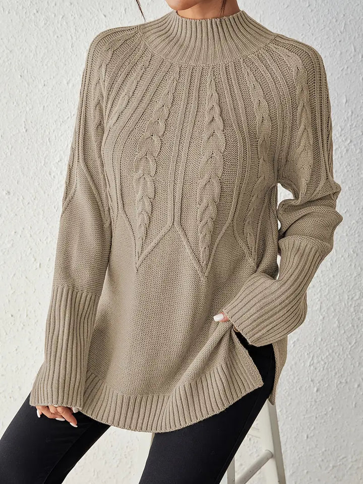 Stilla | Dame Trøje Med Krave Strik, Jacquard, Akryl, Efterår/